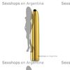 Vibrador rigido dorado con velocidades variables